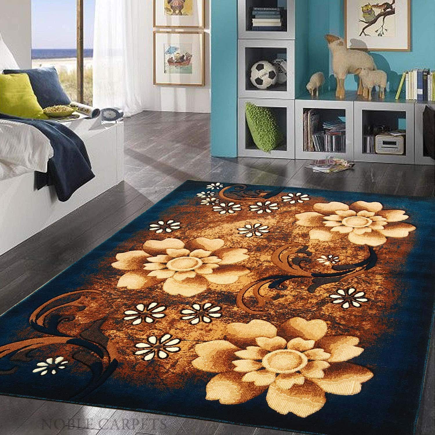 Buy NOBLE CARPETS Carved Embossed Thick Carpet for Living Room 5 x 7