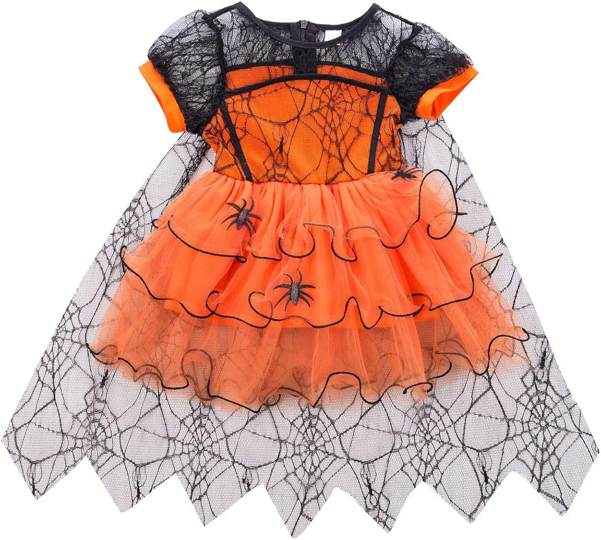 Toddler Kid Baby Girls Halloween Costumes Lace Spider 