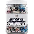 FirstChoiceCandy Jelly Filled Gummies - Assorted Flavor Gummy Filled Candies - Filled With Fruit Jams - 20 Pieces In Resealable Jar (Soccer Ball)