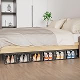 SIMPDIY Clear Shoe Storage Box 12 Pack Stackable with Lids UK Size 12 view 6