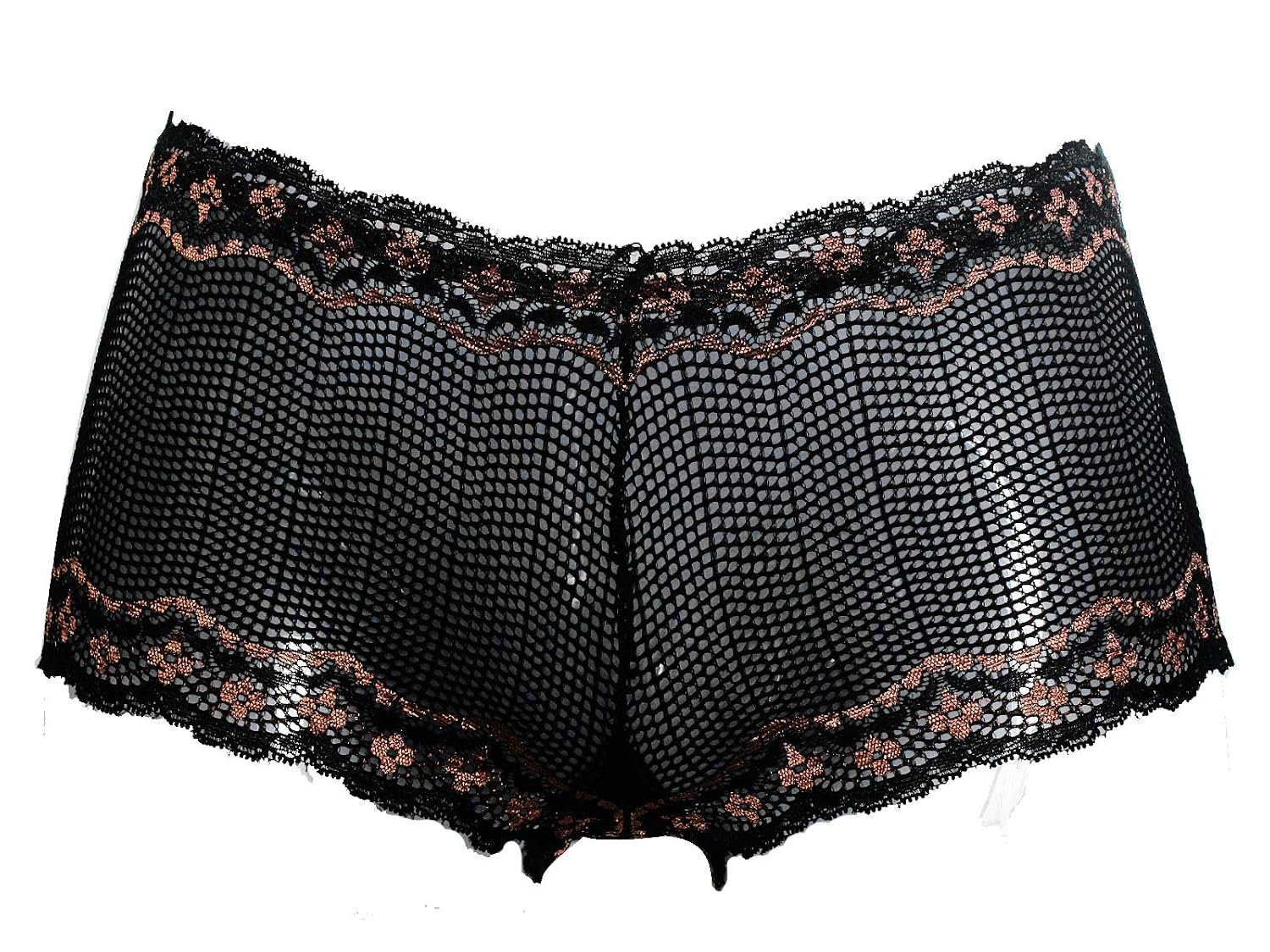 black lace boy shorts