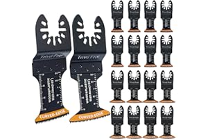 Trivd Frol 50Pcs Curved-Edge Oscillating Tool Blades Professional Universal Oscillating Saw Blades Wood Multitool Blades Compatible with Dewalt, Milwaukee, Ryobi, Rockwell, Bosch