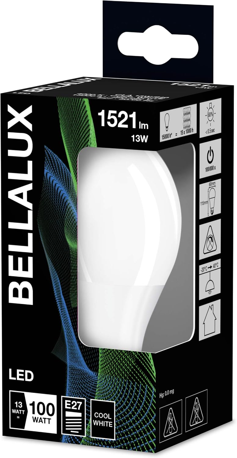 Bella Lux LED Light Bulb, Cold White, Ersatz für 100 Watt - Image 5