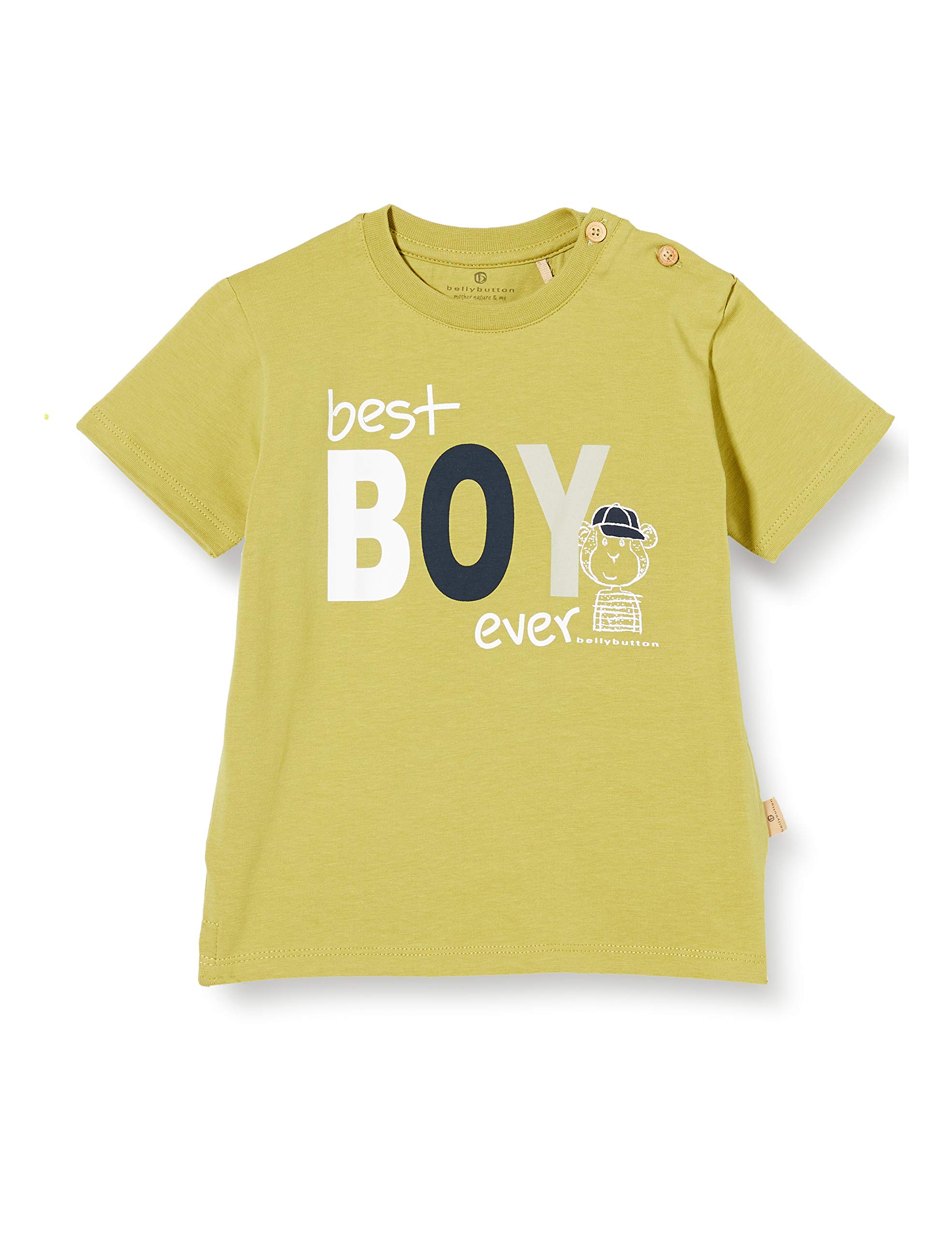 Bellybutton mother nature & me Baby Boys' T-Shirt 1/4 Arm, Green (Moss|Green 5093), 68