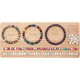 Bead Board for Jewelry Making, Bracelet Making Kit, Compact Portable | Jewelry Starter Kit, Jewelry Making Supplies, Bracelet Design Board, Bracelet Sizer, Bamboo Beading Board, Bead Tray