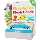 101 First Words Travel Size Flash Cards - 202 Sides - Learn Objects, Numbers &amp; Play Games - Toddler Learning Educational Toys - Age 1-3