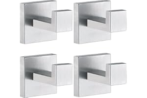 Towel Hooks for Bathrooms, Brushed Nickel Towel Hook for Kitchen Bathroom, SUS304 Stainless Steel Coat Hook, Heavy Duty Towel