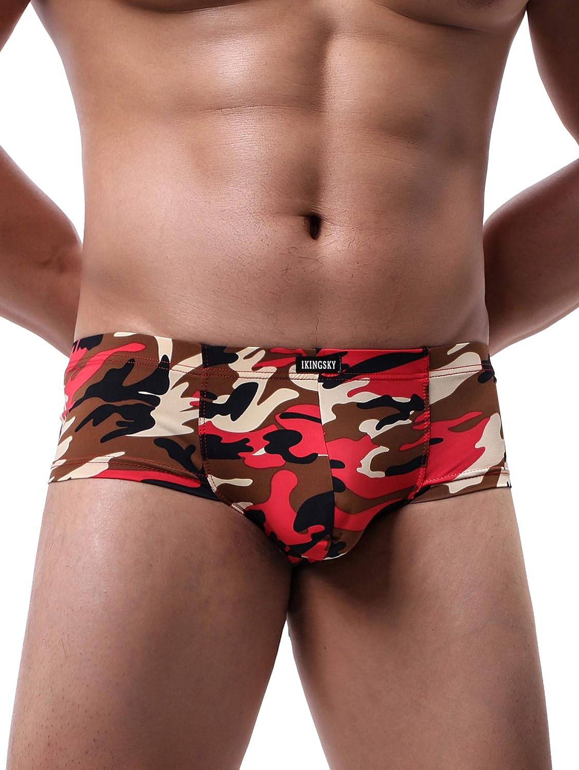iKingsky Men's Camouflage Cheeky Boxer Briefs Sexy Mini Cheek Thong Underwear Stretch Brazilian Back Mens under Panties at  Men’s Clothing store