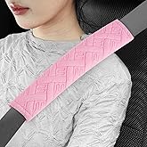 JUSTTOP 2-Pack Universal Car Shoulder Strap Pads Cover for A More Comfortable Driving, Shoulder Strap Covers Harness Pad for Car Interior Accessories(Cherry Blossom Pink)