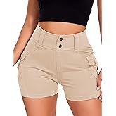 SEASUM Women Cargo Jeans Shorts High Waisted Cut Off Casual Summer Stretchy Utility Mini Y2K with Pocket