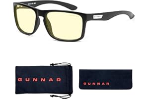 GUNNAR - Premium Reading Glasses - Blocks 65% Blue Light - Intercept, Onyx, Amber Lens, Pwr +2.0