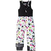 Pursky Kid's Snow Pants Girl's Winter Ski Bibs Insulated Waterproof Snowpants Fleece Snowboarding Overalls Snowbibs
