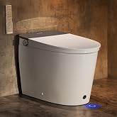 Casta Diva Smart Toilet With Bidet Built in Auto Open 1000g MaP Flush K030 | Bidet Toilet with Tank, Heated Comfort Seat &amp; Foam Dispenser, Warm Water, Dryer, Foot Sensor &amp; Blackout Flush, Night Light