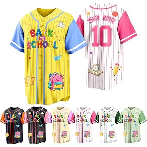 Personalized Teacher Baseball Jersey, Custom Grade Jersey Shirt with Name | Kindergarten, best teacher, custom name number, p