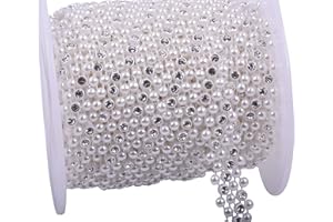 KAOYOO 10 Yards Rhinestone Beaded Chain Trim for Wedding Decoration,DIY,Craft, Sewing on Clothing