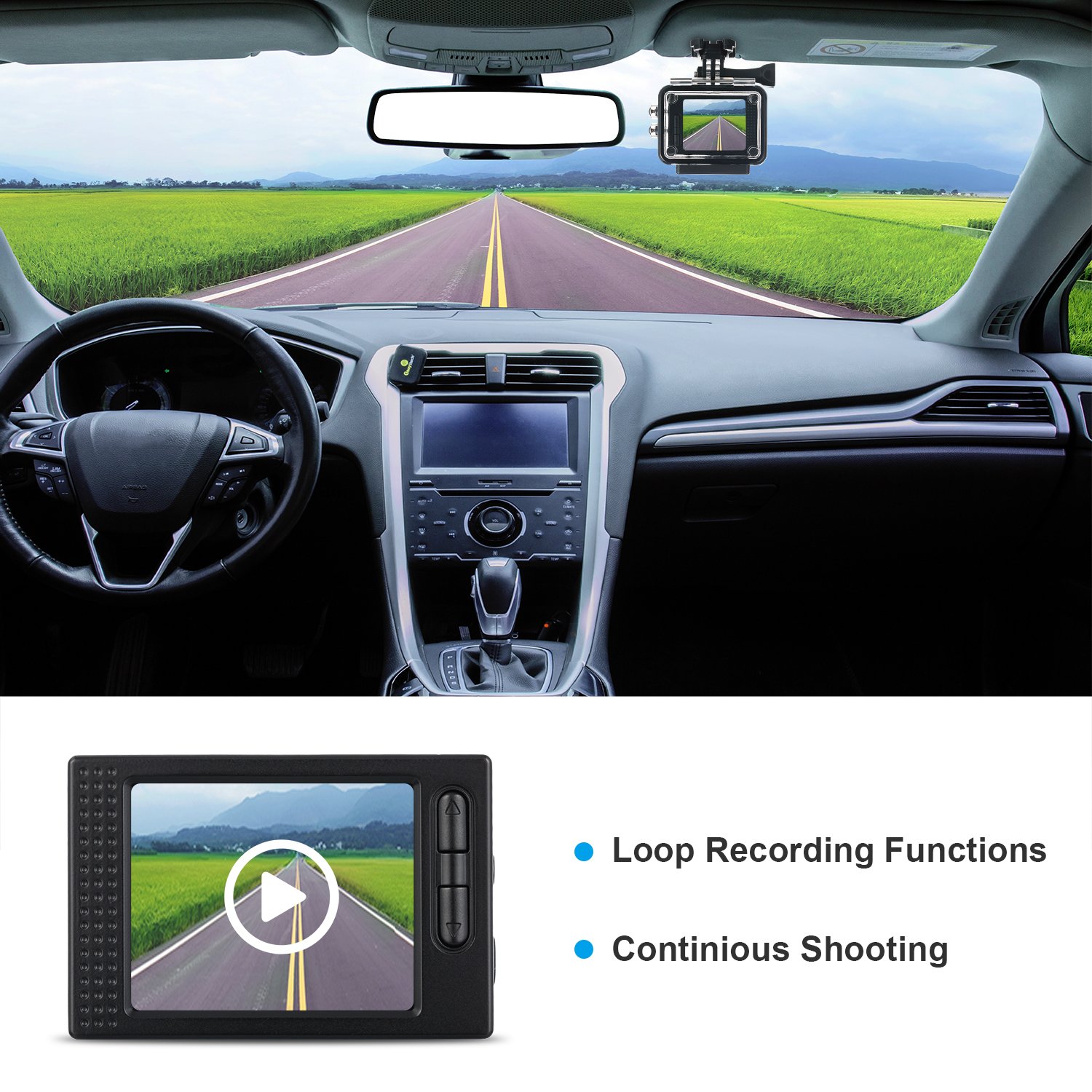 Prograce Action Camera Underwater Video Cam 1080P Full HD 12MP 2\