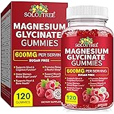 Magnesium Glycinate Gummies 600mg per Serving,Magnesium Supplement Gummies for Relaxation, Muscle, Bone, and Energy Support,120 Count