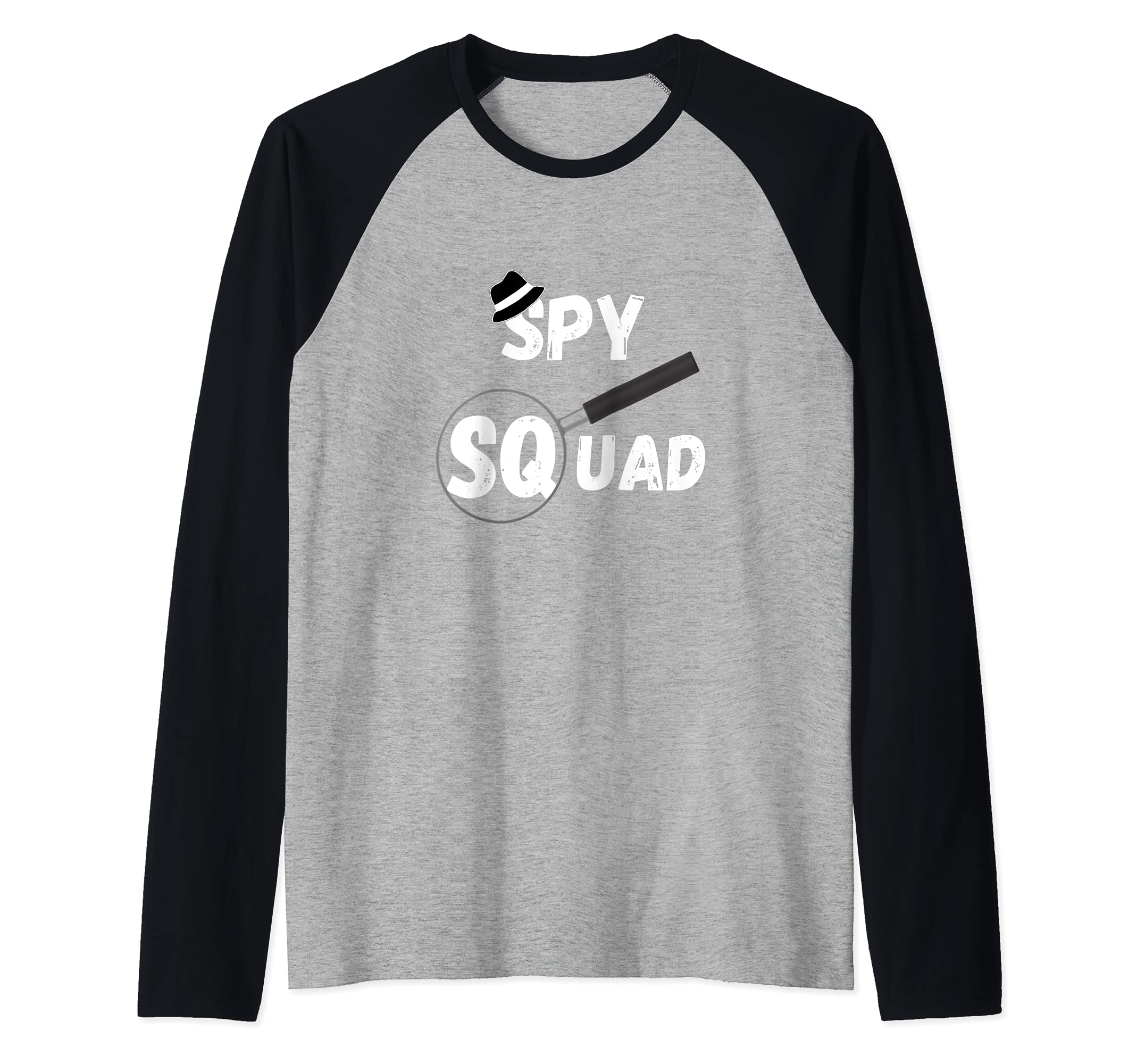 Spy Squad Detective Team Spying Crew Investigate Espionage Raglan Baseball Tee