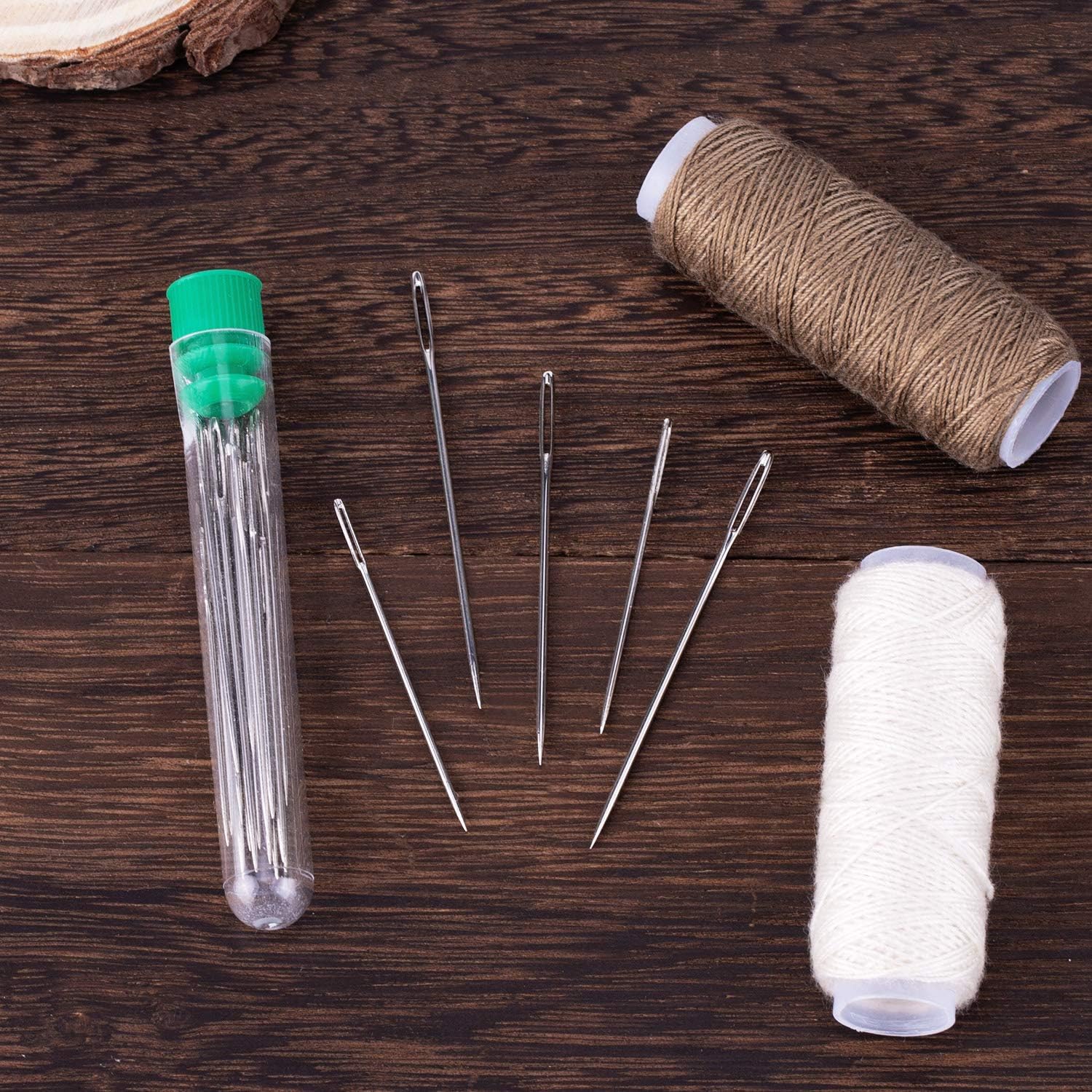 AIEX 25 Pieces Large Eye Blunt Needles Knitting Needles in Transparent Tube (Sharp), Silver, 25 pièces, Tranchant - Image 5