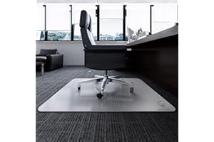 SOFTKISS Heavy Duty Chair Mats for Carpet Floor,36”X 48”Slip Resistant Office and Computer Under Desk Protector,Transparent Rectangular Collapsible Chair Mat with Nails,No Divot Plastic Rolling Computer Mats