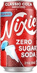 Nixie Organic Zero Sugar Soda, Classic Cola, 0 Sugar, 0 Calories, Healthy Soda Pop, Non-GMO, 40mg Caffeine, 12oz Can (1 Count