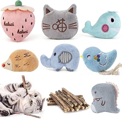 SeaMorn Cat Toys 30 Silvervine Sticks 7 Catnip Toys Interactive Dental