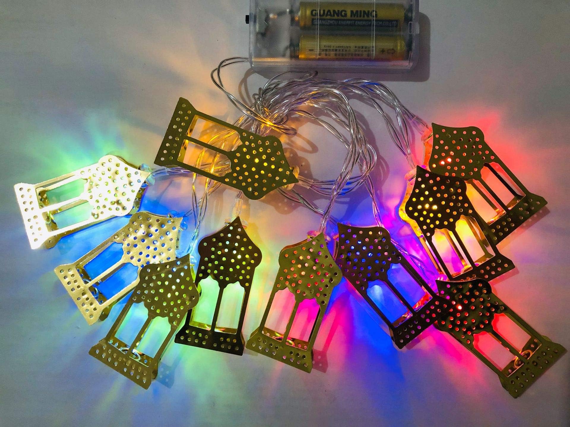 RoJuicy Lights Stereo Palace LED Lamp, Eid Mubarak Decorative String Lights, Ramadan Decoration Accessories Muslim Islam Party Supplie