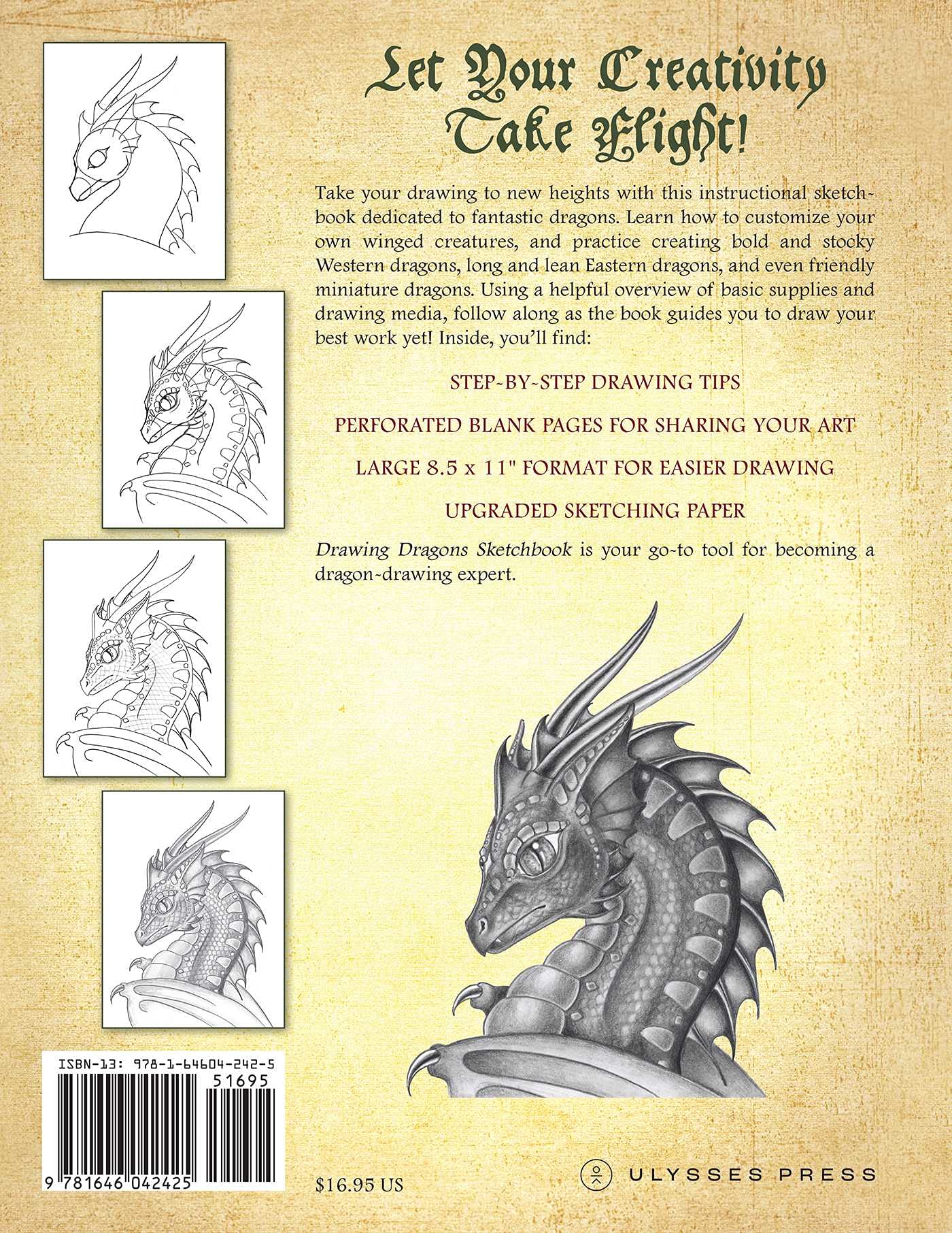Drawing Dragons Sketchbook: An Artist's Notebook for Creating and Illustrating Your Own Dragon Art (How to Draw Books)