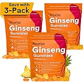 Ginseng Gummies for Adults | Korean Ginseng Supplement for Men and for Women | 240 mg Red Ginseng Gummy | Energy Gummies for Memory, and Immunity | Reduced Sugar Ginseng Chews, 45 Gummies (Pack of 3)