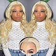 Alipeacock 613 Lace Front Wig Human Hair Body Wave 5x6 Hd Lace Closure Wear and Go Glueless Wigs Human Hair Pre Cut Blonde Wig 40inch 200% Density