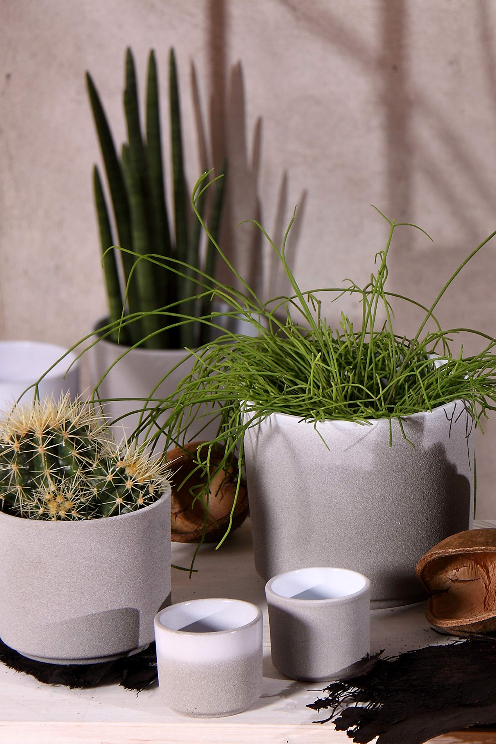 Ivyline Leon Granite Planter D20.5Cm, One Size, 99420LG