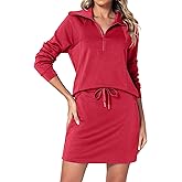 Casly Lamiit Women's 2 Piece Skirt Sets Athletic Tennis Skorts Tracksuit Half Zip Long Sleeve Sweatshirt Casual Outfits