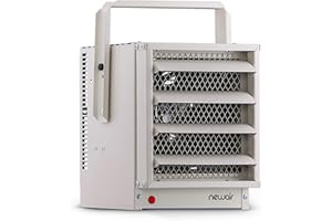 NewAir Hardwired Heavy Duty Electric Garage Heater with Ceiling Mount, Industrial Strength Heats up to 500 sq. ft., Adjustabl