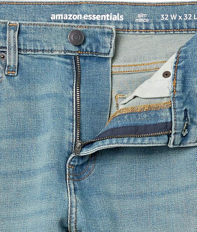 Herren Slim-Fit-Jeans - Auslauffarben, Hellblau Vintage, 29W / 34L