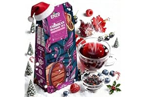 ENZO'S PRIVATE SELECTION ENZO Tea Master Reserve - Caribbean Rhapsody Rum Raisin Tea (4oz) Pirate's Secret Rum Raisin Treasure | Looted Hibiscus Raspberry Strawberry Blueberry Grape with Natural Rum Essence | Loose Leaf Caffeine Free 37 Cups