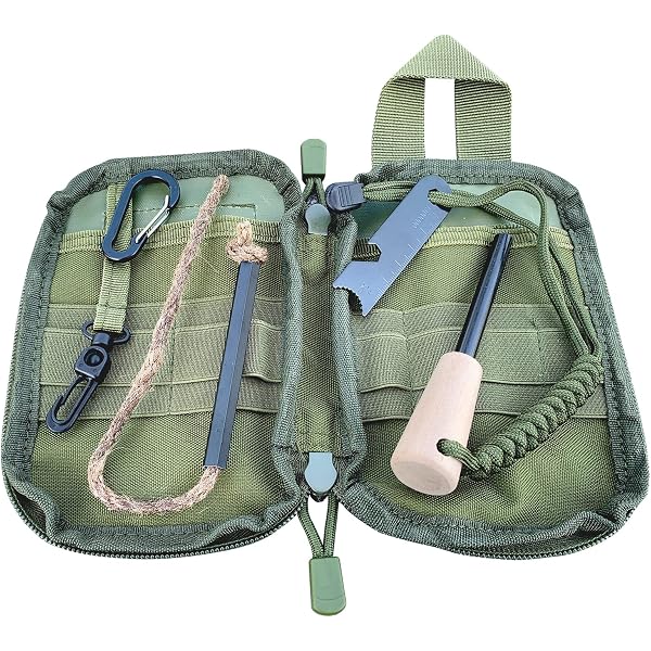 5-in-1 Flint And Steel Fire Starter Kit - With Magnesium Rod, Whistle, Compass & Striker For Survival-290463