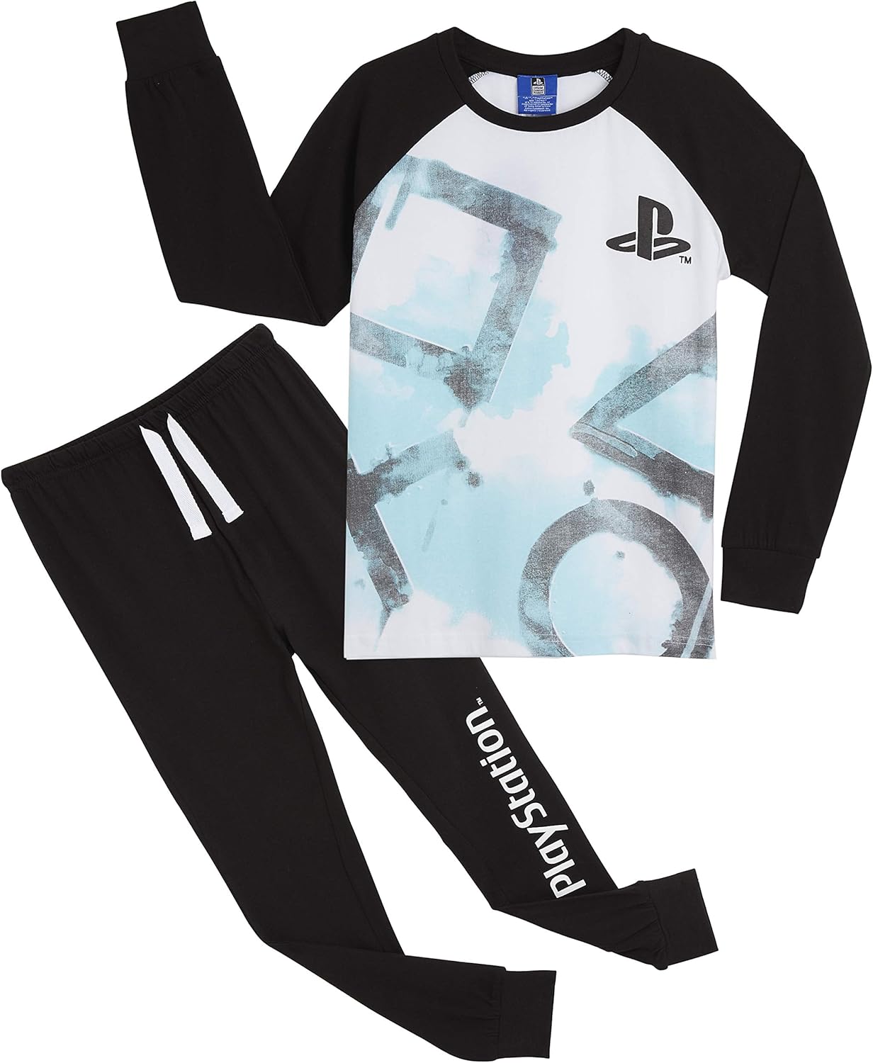 PlayStation Pijama Niño, Pijamas Niños con Pantalon Negro y Camiseta de