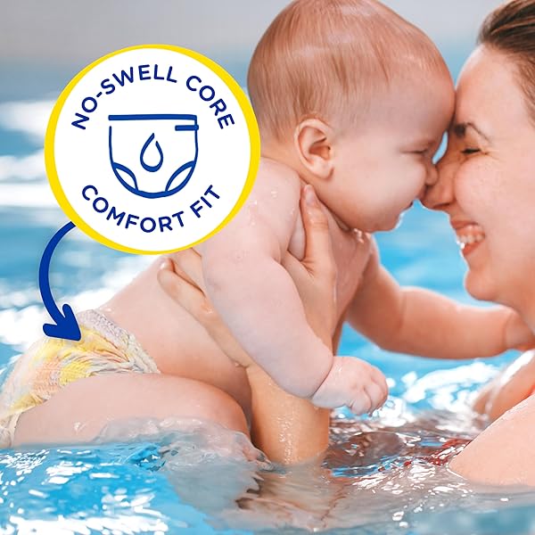 PAMPERS SWIM DIAPERS – SPLASHERS – SIZE 2-3, 20 COUNT, GAP-FREE DISPOSABLE BABY SWIMMING PANTS