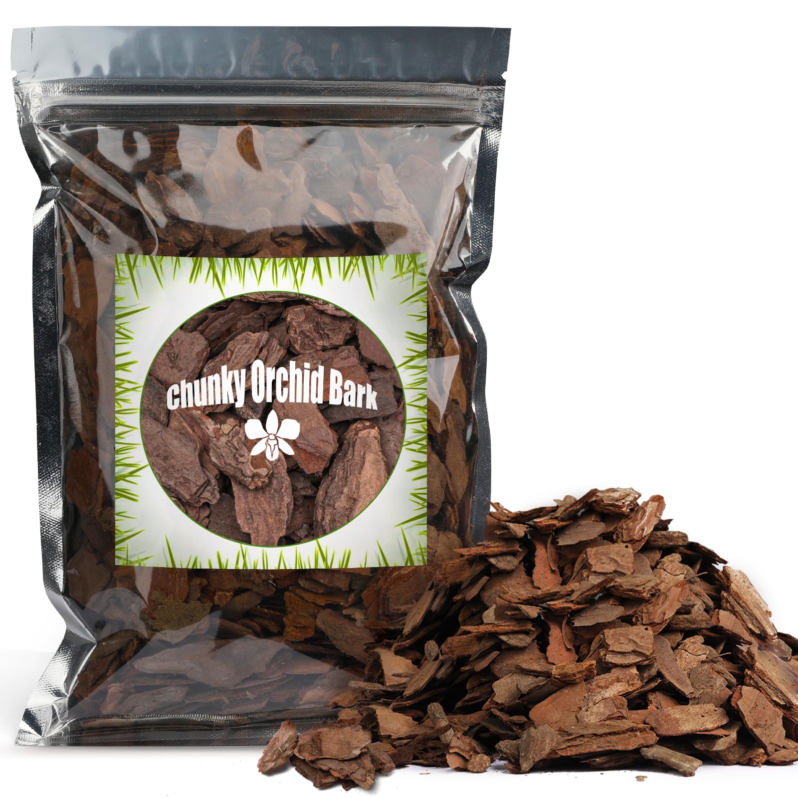 GOTVUGE Orchid Bark for Plants, Organic Pine Bark for Proper Root Development, 1L Medium (12-18mm)