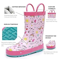 WTW Toddler and Kids Rain Boots Unisex-Child