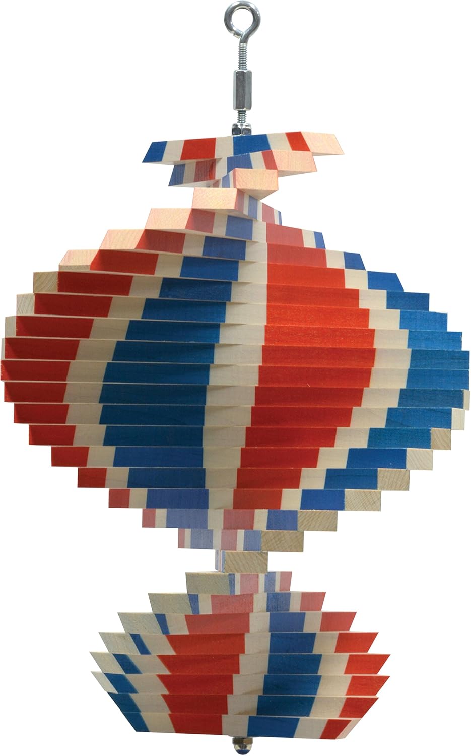 Red, White, and Blue Wood Wind Spinner Made in USA, Wind Spinners