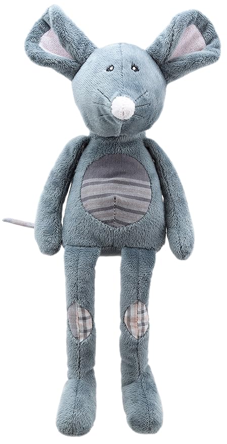 Kuscheltier Mit Langen Armen Und Beinen Lashuma Plüschtier Kuschelmaus Grau, Stofftier Maus mit Schlenker Armen