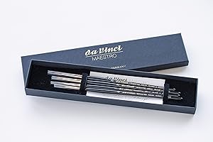 da Vinci Brushes Maestro Kolinsky 4 Brush Gift Box Set - Series 11 Full Belly Rounds Sizes 0, 1, 2 & 3 for Watercolor