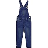 KIDSCOOL SPACE Boys Denim Overalls,Ripped Holes Elastic Band Inside Jeans Workwear