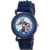 Marvel Captain America Kids' WMA000233 Marvel Avenger Analog Display Analog Quartz Blue Watch