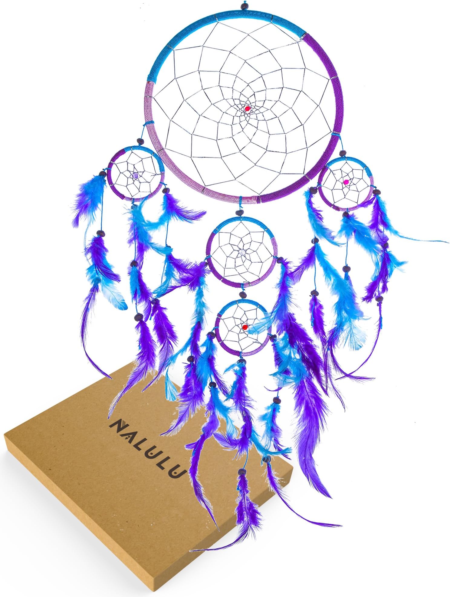 Nalulu Dream Catcher - Large Purple Pink Girls Kids Feather - Ready to Put Up
