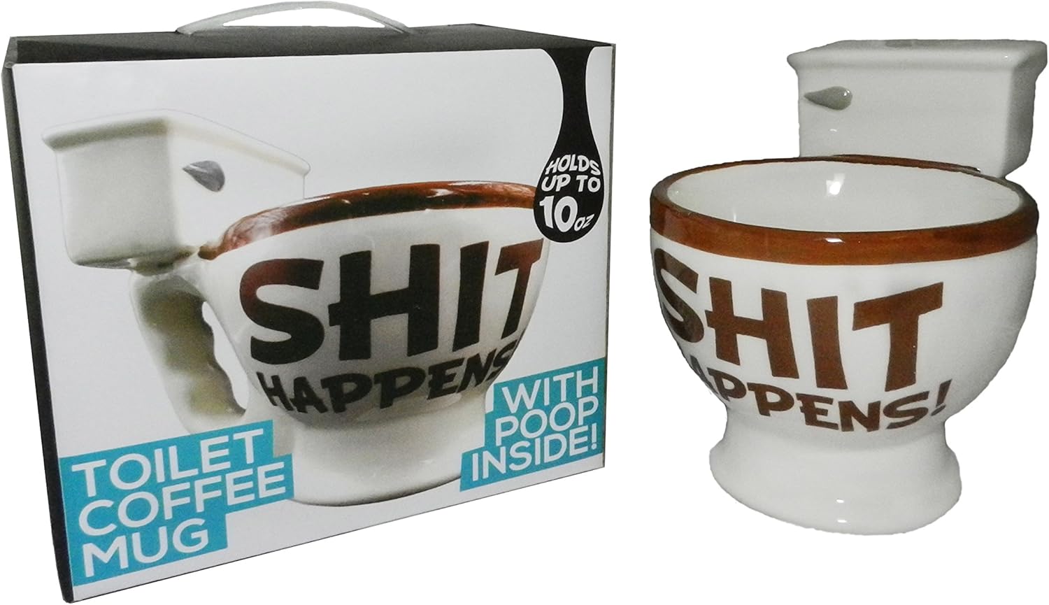 Shit Happens Toilet Coffee Mug Kitchen & Dining