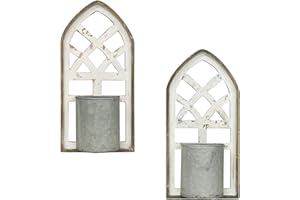 COL HOUSE DESIGNS Architectural Arch Design Wall Planter - Set of 2 Hanging Planters - Sconces Wall Decor - Farmhouse Wall Decor