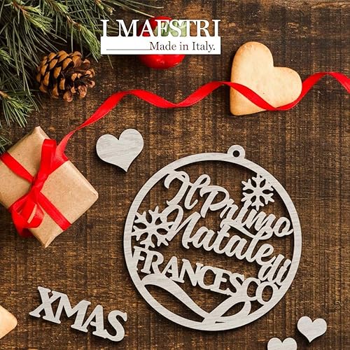 Il Mio Regalo Di Natale.Regalo Di Natale Personalizzato Decorazioni Natalizie Il Mio Primo Natale I Maestri Amazon It Handmade