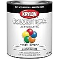 Krylon K05625007 COLORmaxx Brush On Paint, Quart, White, 32 Fl Oz